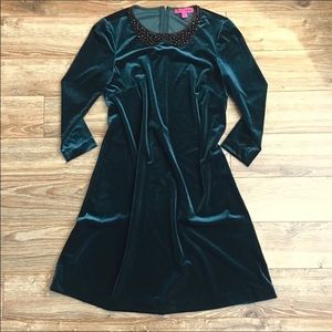 🆕 Betsy Johnston | Embellished Velvet Dress